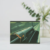 Vintager Verkehr, Hochgeschwindigkeitszug Postkarte (Stehend Vorderseite)