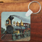 Vintager Verkehr, Kohlezuglokomotive Schlüsselanhänger (Rückseite)