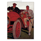 Vintager Verkehr Männer Antike Cabrio (Vorne)