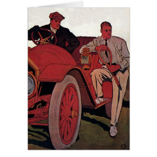 Vintager Verkehr Männer Antike Cabrio