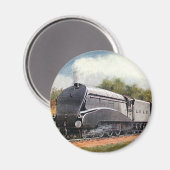 Vintager Verkehr, moderner Silberkugelzug Magnet (Vorderseite/Rückseite)