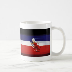 Vintager Verkehr, Patriotische Rennwagen Kaffeetasse