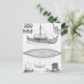 Vintager Verlauf und Diagramm der Seeschifffahrt Postkarte (Stehend Vorderseite)