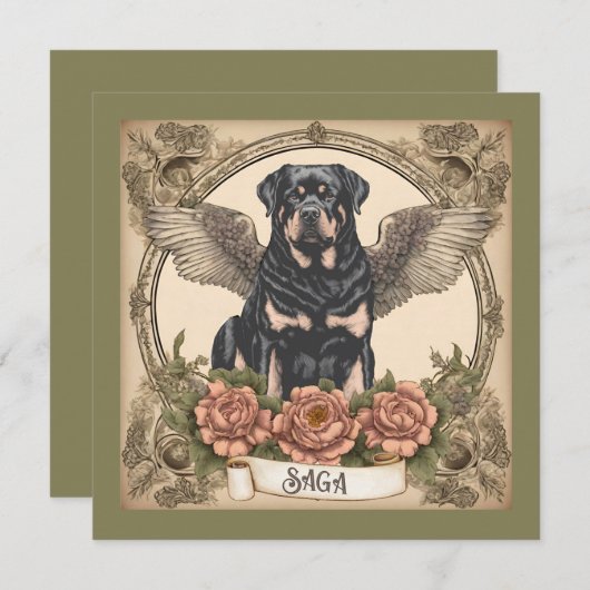 Vintager Verlust der Rottweiler Personalisierten K (Vorne/Hinten)