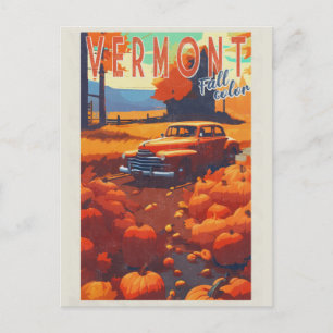 Vintager Vermont Fall Foliage Color Travel Postkarte