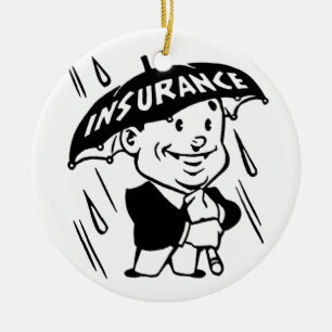Vintager Versicherungs-Typ Keramik Ornament