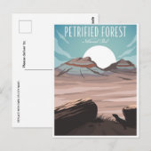 Vintager versteinerter Wald Nationalpark Arizona Postkarte (Vorne/Hinten)