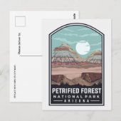 Vintager versteinerter Wald Nationalpark Arizona Postkarte (Vorne/Hinten)