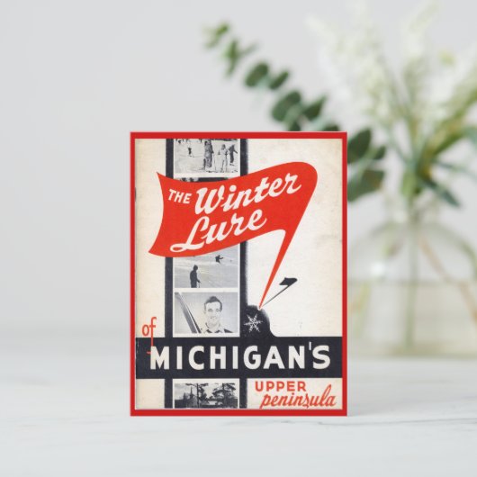 Vintager Vertrieb, Michigans, Oberhalbinsel Postkarte (Stehend Vorderseite)