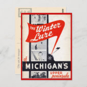 Vintager Vertrieb, Michigans, Oberhalbinsel Postkarte (Vorne/Hinten)