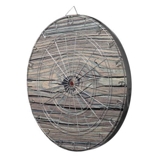 Vintager verwitterter hölzerner Hintergrund - Dartscheibe (Vorderseite rechts)