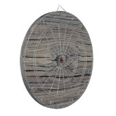 Vintager verwitterter hölzerner Hintergrund - Dartscheibe (Vorderseite Links)