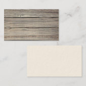 Vintager verwitterter hölzerner Hintergrund - Visitenkarte (Vorne/Hinten)
