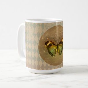 Vintager verzauberter Schmetterling Kaffeetasse