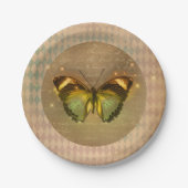 Vintager verzauberter Schmetterling Pappteller (Vorderseite)
