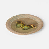 Vintager verzauberter Schmetterling Pappteller (Schrägansicht)