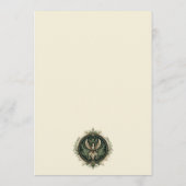 Vintager verzauberter Wald Menükarte (Rückseite)