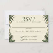 Vintager verzauberter Wald RSVP Karte (Vorderseite)