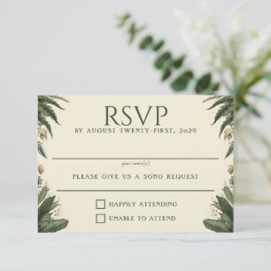 Vintager verzauberter Wald RSVP Karte