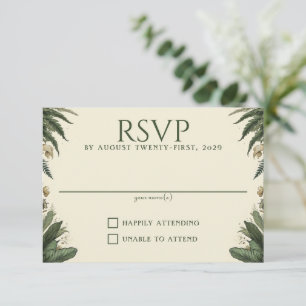 Vintager verzauberter Wald RSVP Karte