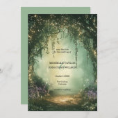 Vintager verzauberter Wald Save the Date Einladung (Vorne/Hinten)