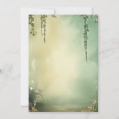 Vintager verzauberter Wald Save the Date Einladung (Rückseite)