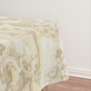Vintager Verzierter Barock Rokoko Louis XV Muster Tischdecke