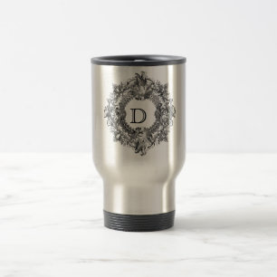 Vintager Verzierter Blüh Kranz Reisebecher