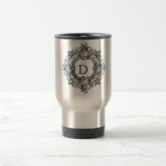 Vintager Verzierter Blüh Kranz Reisebecher