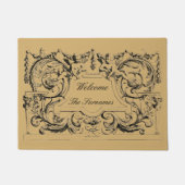 Vintager Verzierter französischer barocker Rokoko Fußmatte (Vorderseite)