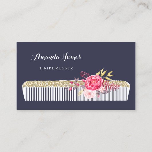 Vintager, Verzierter Frisiertisch mit rosafarbenem Visitenkarte (Vorderseite)