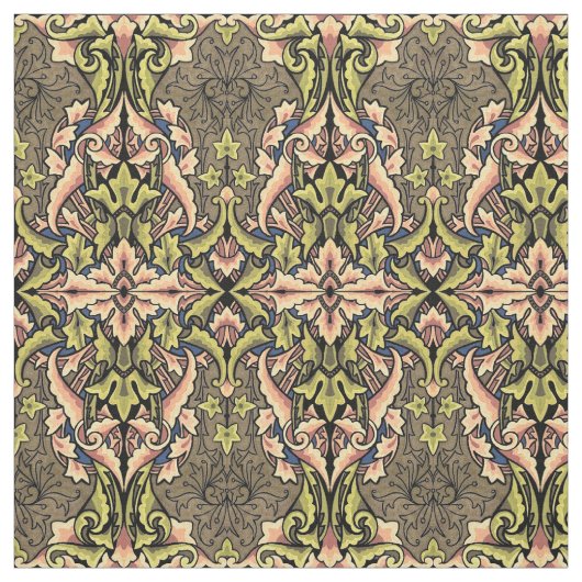 Vintager Verzierter Jugendstil Stoff (Muster)