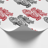 Vintager Verzierter Letter-S-Monogramm Geschenkpapier