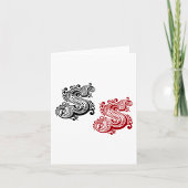 Vintager Verzierter Letter-S-Monogramm Karte