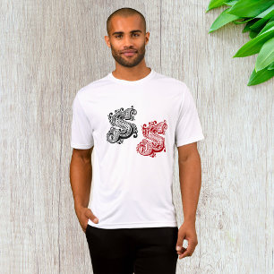Vintager Verzierter Letter-S-Monogramm T-Shirt