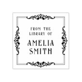 Vintager Verzierter Rahmen aus der Bibliothek Gummistempel (Prägung)