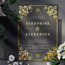 Vintager Verzierter Rahmen | Eleganter Black and G