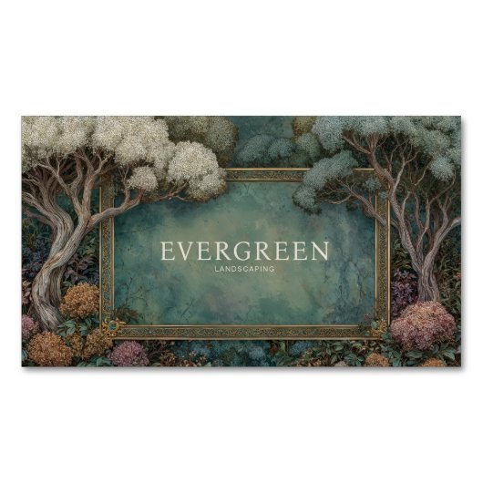 Vintager Verzierter Rahmen Magnetische Visitenkarte (Vorderseite)