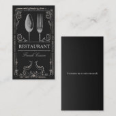 Vintager verzierter silberner visitenkarte (Vorne/Hinten)