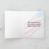 Vintager Veteranentag Vielen Dank!-Militärkarte Dankeskarte (Innenseite)