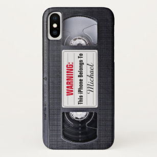 Vintager VHS-Kassetten-Band-personalisierter iPhone X Hülle
