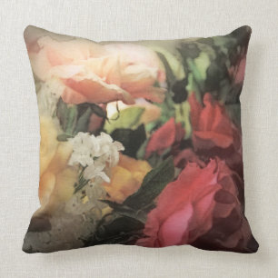 Vintager vibrierender mit Blumenhintergrund der Kissen
