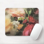 Vintager vibrierender mit Blumenhintergrund der Mousepad (Mit Mouse)