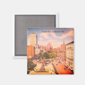 Vintager Victoria Square, Montreal, Quebec, Kanada Magnet (Vorderseite/Rückseite)