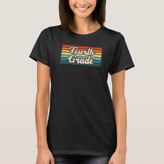 Vintager vierter Klasse Lehrer Schüler Kinder Scho T-Shirt
