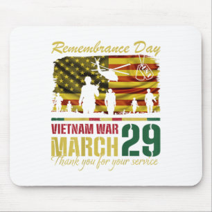 Vintager vietnamesischer Krieg Veteran Stolz März Mousepad