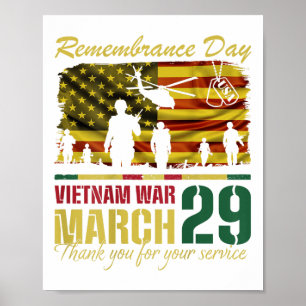 Vintager vietnamesischer Krieg Veteran Stolz März Poster