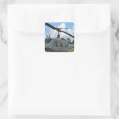 Vintager Vietnamhhhubschrauber Quadratischer Aufkleber (Tasche)