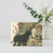 Vintager VIKTORIANISCHER BEFRIENDER VON PETS POSTC Postkarte (Stehend Vorderseite)