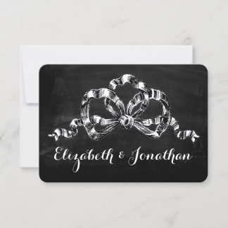 Vintager Viktorianischer Bow Save the Date Einladung